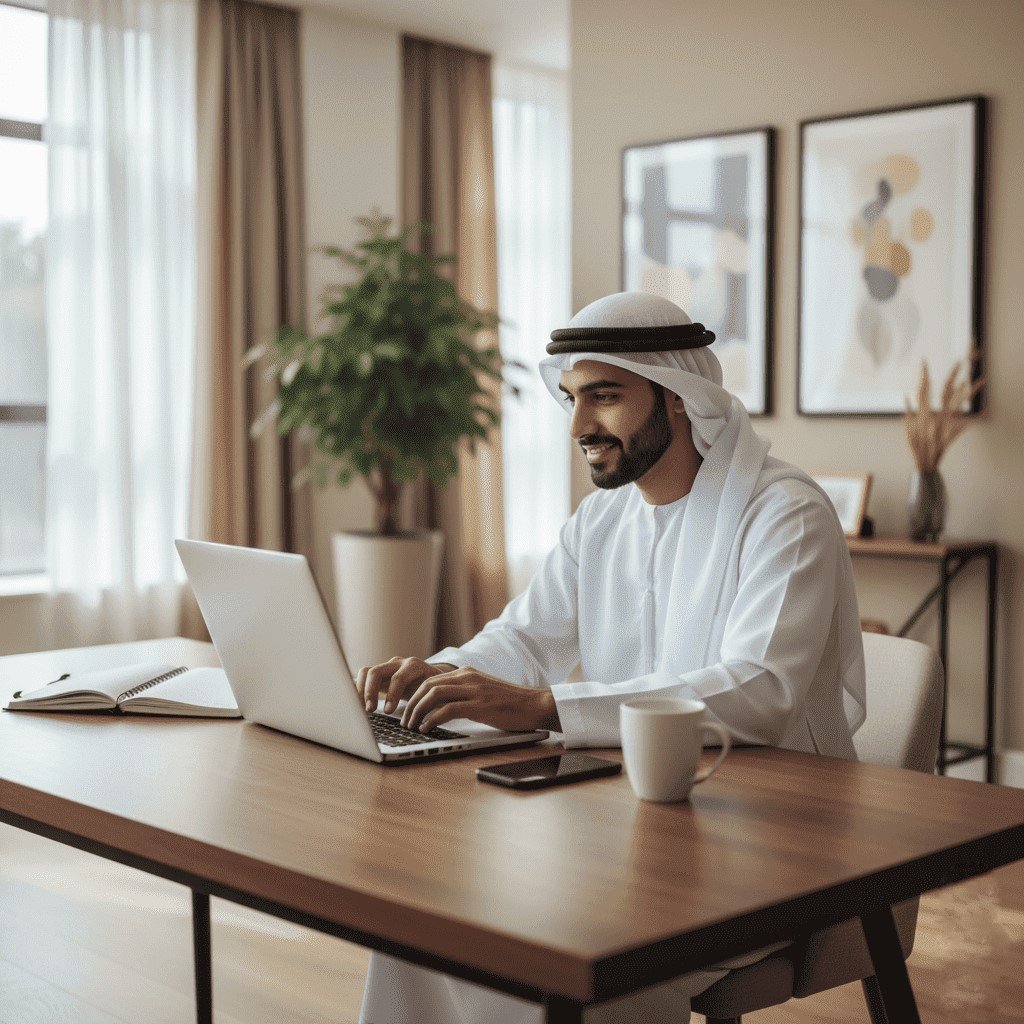  طالب خليجي يسجل في برامج جيت أكاديمي عبر الإنترنت. 